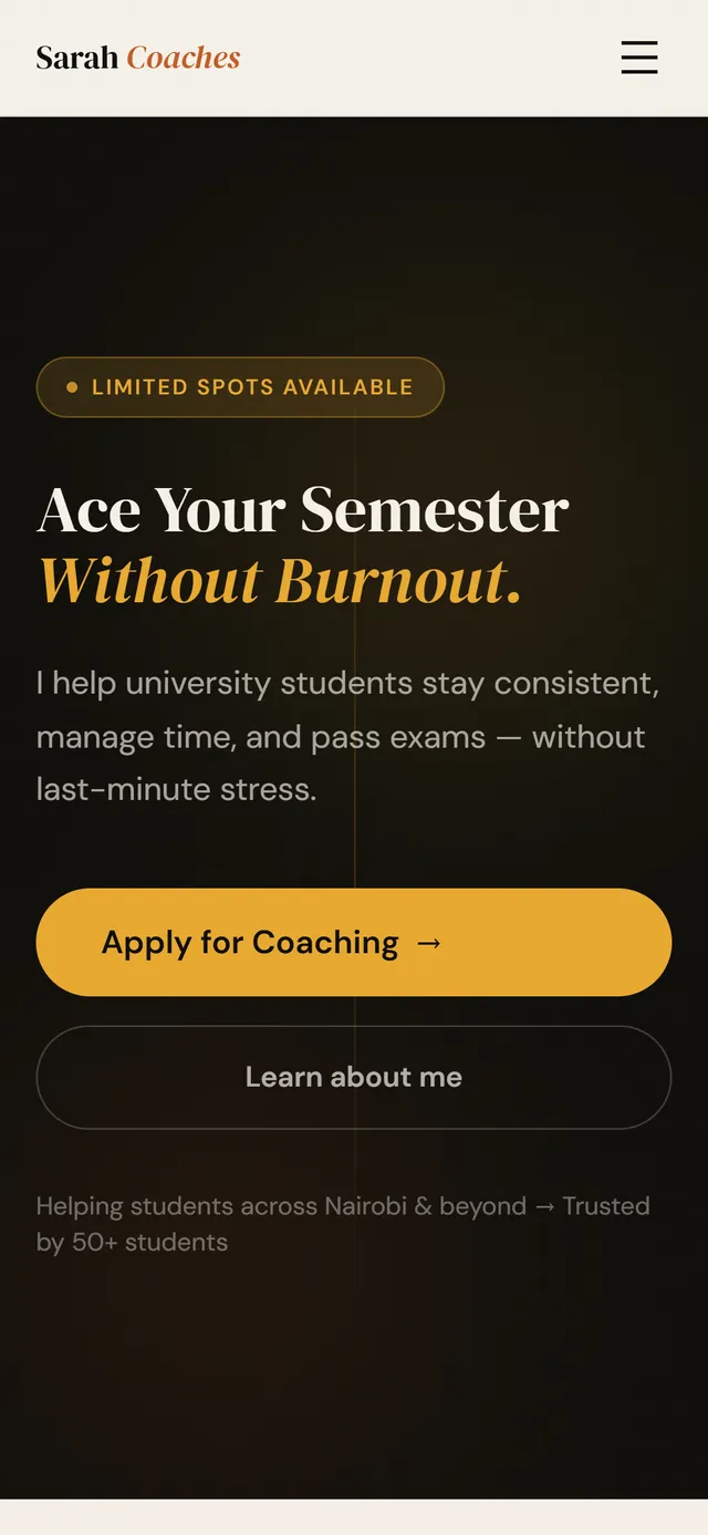 Study Coaching on mobile
